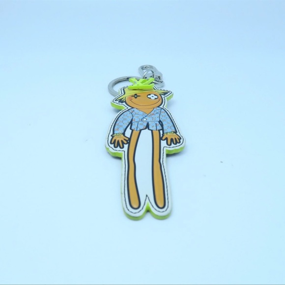 LOUIS VUITTON SHW Bag Charm Keychain Accessories MP2922 Yellow Brown Scarecrow - Picture 3 of 16
